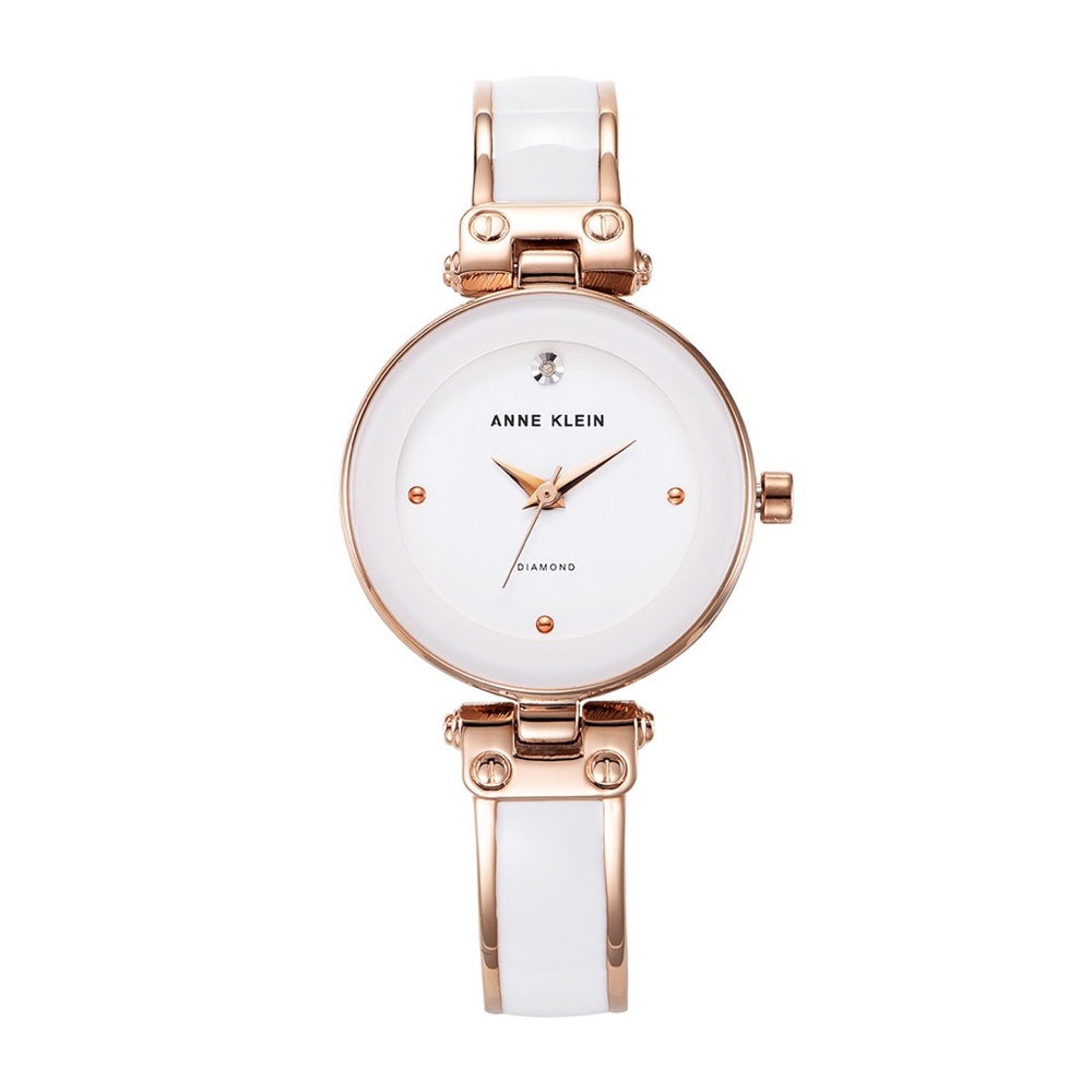 Anne Klein Diamond-Accented Bangle Ladies Watch